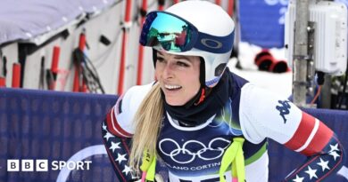 Lindsey Vonn after completing her second training run