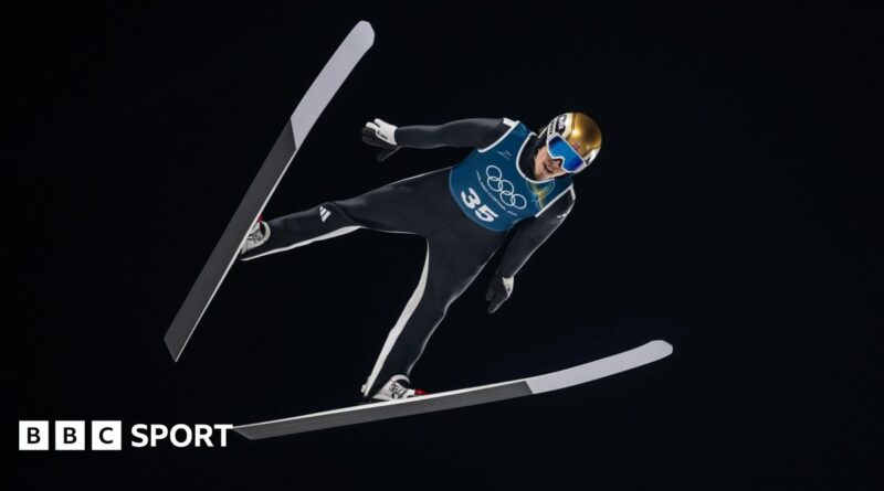 Johann Andre Forfang of Team Norway in action during the Men’s Ski Jumping Training at the 2026 Winter Olympics