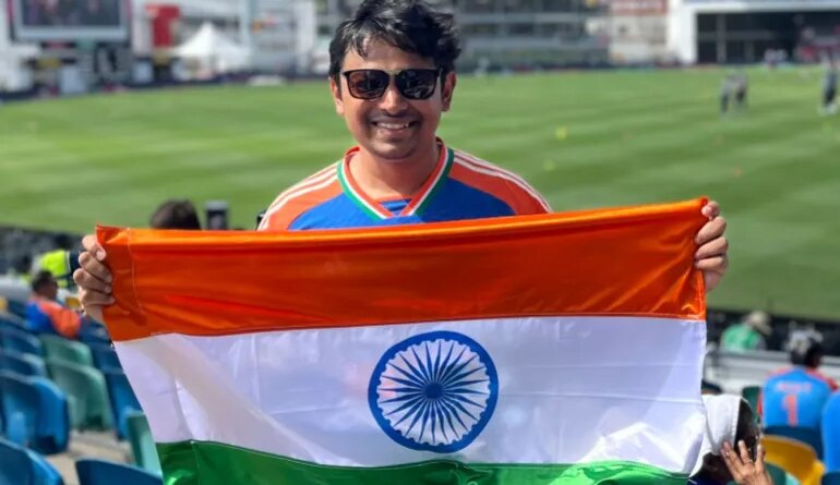 Chheda is one of thousands of Indian fans who have travelled to Colombo [Courtesy of Aditya Chheda]