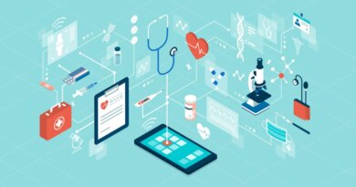 AWS, illustration of telemedicine and online healthcare services
