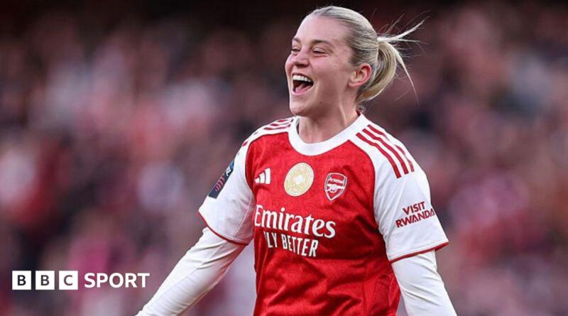 Russo runs to celebrate one of her goals against Tottenham