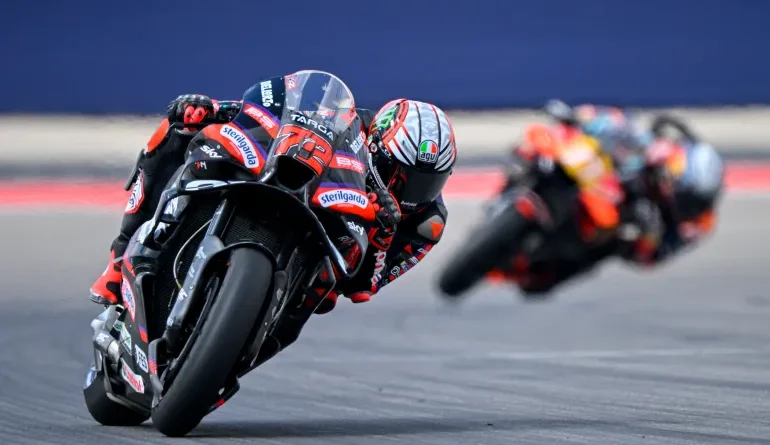 Marco Bezzecchi in action.