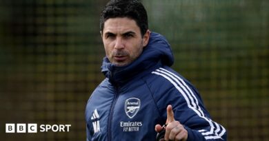 Mikel Arteta during Arsenal training