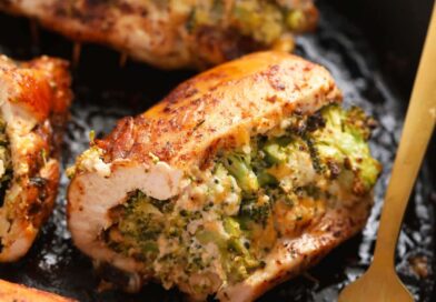 Broccoli and Cheese Stuffed Chicken Breasts (Protein Packed!)