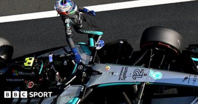 Kimi Antonelli celebrates pole position at the Chinese Grand Prix