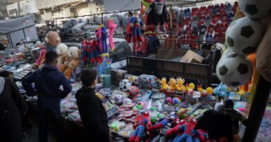A toy stall in Gaza