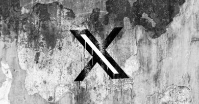 X (formerly Twitter) logo on a cracked wall