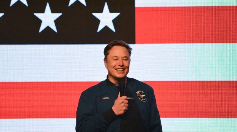 Elon Musk speaks during a town hall in Green Bay, Wisconsin on March 30, 2025.