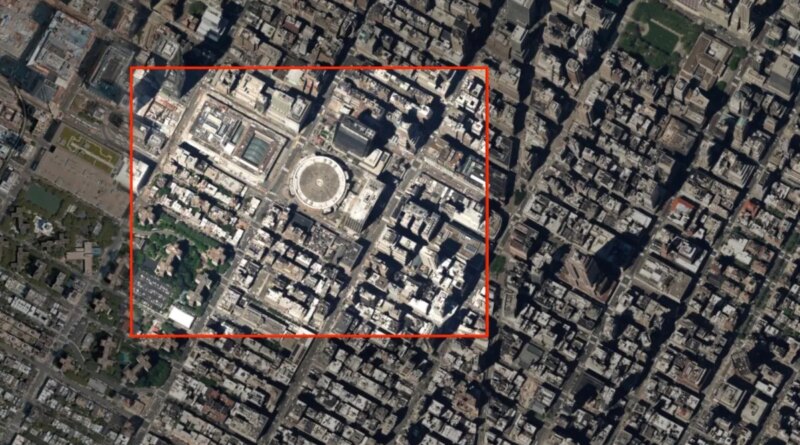 A location geofence over New York City, representing a geofence warrant.