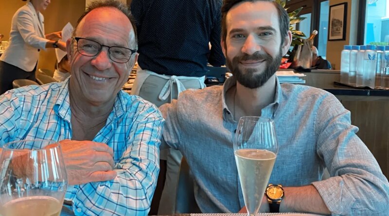 Joel and Jonathan Gavalas dining out