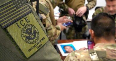 A group of U.S. Immigration and Customs Enforcement (ICE) agents.