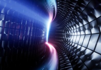 Plasma flows through an illustration of a tokamak fusion reactor.