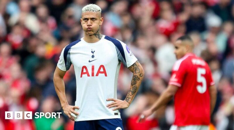 Richarlison reacts to conceding a goal