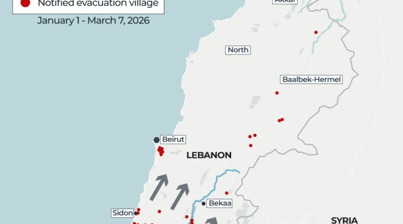 INTERACTIVE - LEBANON DISPLACEMNT - MARCH 9, 2026-1773046861