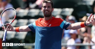 Cameron Norrie celebrates victory over Alex de Minaur at Indian Wells