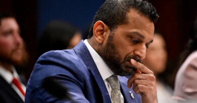 Kash Patel, director of the Federal Bureau of Investigation (FBI), during a House Intelligence Committee hearing on worldwide threats in Washington, DC, US, on Thursday, March 19, 2026. Spy chief Tulsi Gabbard dodged questions about the severity of the threat posed by Iran in Senate testimony on Wednesday, with the long-time skeptic of foreign interventions careful not to contradict either her own past beliefs or the Trump administration's stance on the conflict.