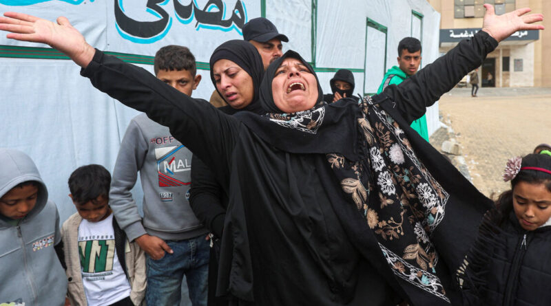 Israeli strikes hit two Gaza police checkpoints, killing six, medics say