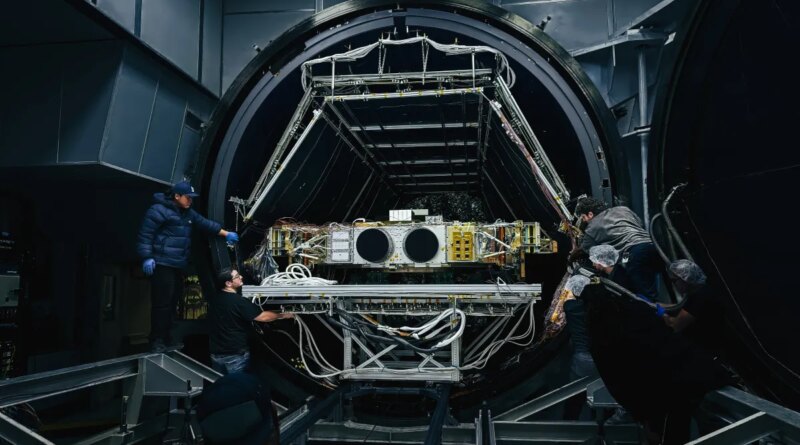 K2's Gravitas spacecraft undergoes thermal testing ahead of launch.