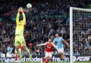 Kepa Arrizabalaga drops the ball for Manchester City's opener