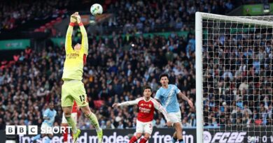 Kepa Arrizabalaga drops the ball for Manchester City's opener