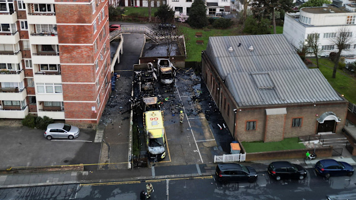 London ambulances set on fire in suspected antisemitic incident
