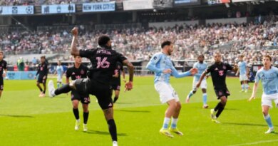 MLS: Messi scores for Inter Miami in 3-2 victory at NYCFC Micael dos Santos Silva in action.