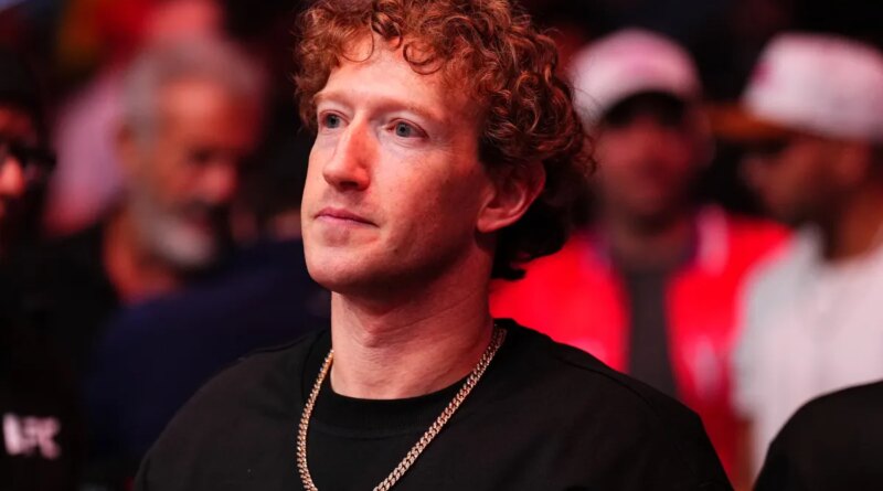 Mark Zuckerberg is seen in attendance during the UFC 313 event at T-Mobile Arena on March 08, 2025 in Las Vegas.