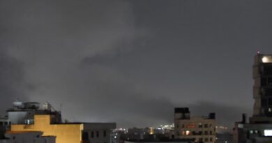 Smoke billows after explosions in Tehran, Iran, on Monday morning