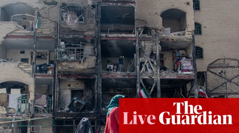 Middle East crisis live: explosions rock Tehran as Iran war enters second week