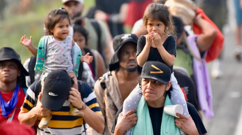 Migrants march in southern Mexico to denounce immigration restrictions