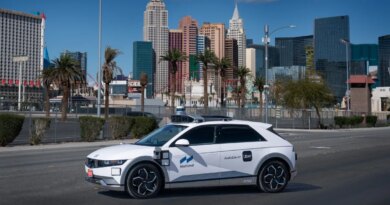 A Hyundai Ioniq 5 powered by Motional on Uber's network in Las Vegas