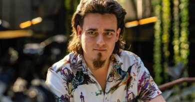 Palmer Luckey, founder of Anduril Industries, during an interview on "The Circuit with Emily Chang" at Anduril's headquarters in Costa Mesa, California, US, on Thursday, Dec. 14, 2023. Anduril recently beat several legacy defense players in a contest for a major contract to develop an unmanned fighter jet for the US Air Force and is now valued at $8.5 billion. Photographer: Kyle Grillot/Bloomberg via Getty Images