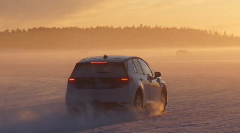 A VW ID EVERY1 in winter testing using Rivian tech