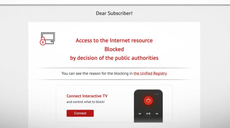 a screenshot showing Archive.today blocked, attributing the block to Russian authorities.