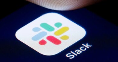 The logo of Instant Messaging Service Slack is shown on the display of a smartphone on April 22, 2020 in Berlin, Germany. (Photo by Thomas Trutschel/Photothek via Getty Images)