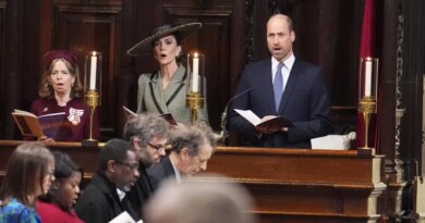 Britain's Princess Kate and Prince William during the Enthronement Ceremony
