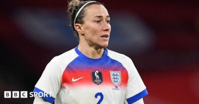 Lucy Bronze in action for England at Euro 2025