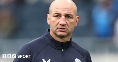 England players in a huddle during training