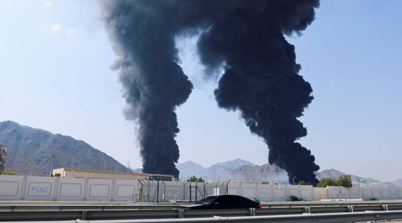 Some oil loading operations suspended after fire in UAE's Fujairah, sources say