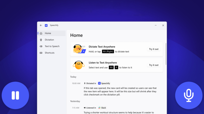 Speechify's Windows app uses local models for transcription and dictation | TechCrunch
