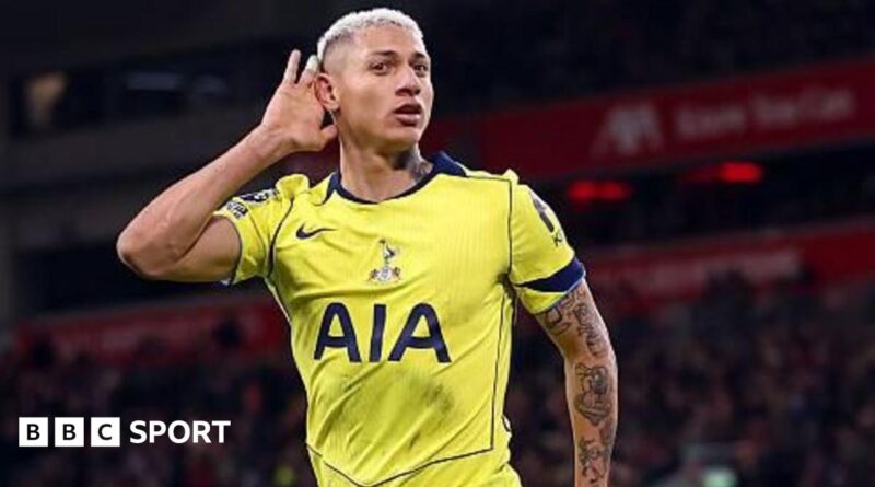 Spurs keeper Guglielmo Vicario should have saved Dominik Szoboszlai's free-kick but redeemed himself later with a superb save from Cody Gakpo.