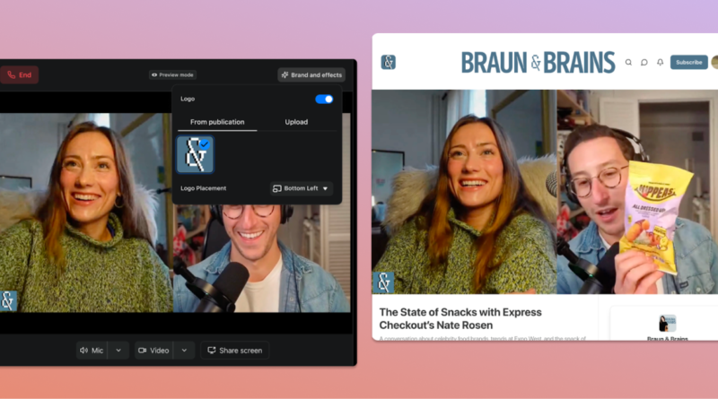 Substack recording studio