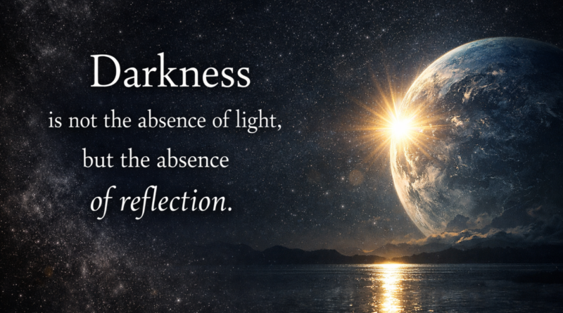 The Mirror We Refuse to Hold: On Darkness, Ignorance, and the Nature of Reflection