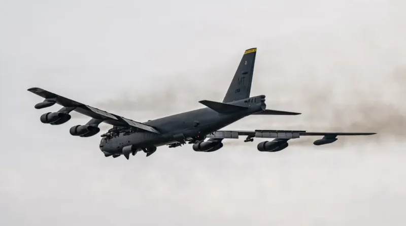 The US military says its 70-year-old B-52 bombers are now flying overland missions as air superiority expands