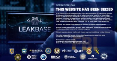 a notice on LeakBase, saying that the site has been seized by law enforcement