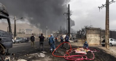 TEHRAN, IRAN - MARCH 8: Smoke billows after overnight airstrikes on oil depots on March 8, 2026 in Tehran, Iran. The United States and Israel continued their joint attack on Iran that began on February 28. Iran retaliated by firing waves of missiles and drones at Israel, and targeting U.S. allies in the region. (Photo by Majid Saeedi/Getty Images)