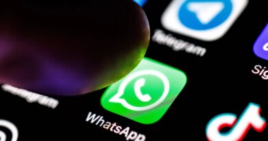 The Whatsapp app logo can be seen on the display of a smartphone on September 2, 2025.