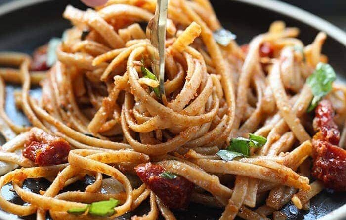 Whole Wheat Sun-Dried Tomato Basil Pasta