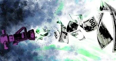 money emerging from a firehose