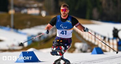 Scott Meenagh in action at the Milan-Cortina Winter Paralympics